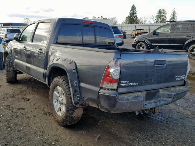 3TMLU4EN7AM043360 - 2010 TOYOTA TACOMA DOU ნაცრისფერი ფოტო 3