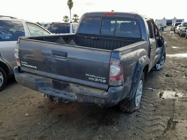 3TMLU4EN7AM043360 - 2010 TOYOTA TACOMA DOU ნაცრისფერი ფოტო 4
