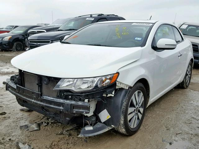 KNAFU6A2XD5685745 - 2013 KIA FORTE EX WHITE photo 2