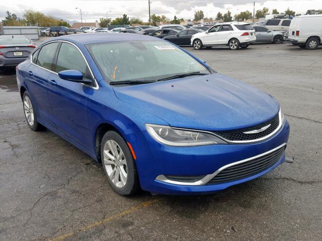 1C3CCCAB8FN723374 - 2015 CHRYSLER 200 LIMITE BLUE photo 1