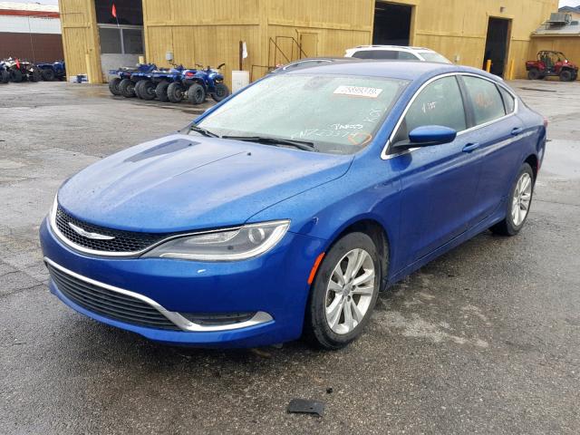 1C3CCCAB8FN723374 - 2015 CHRYSLER 200 LIMITE BLUE photo 2