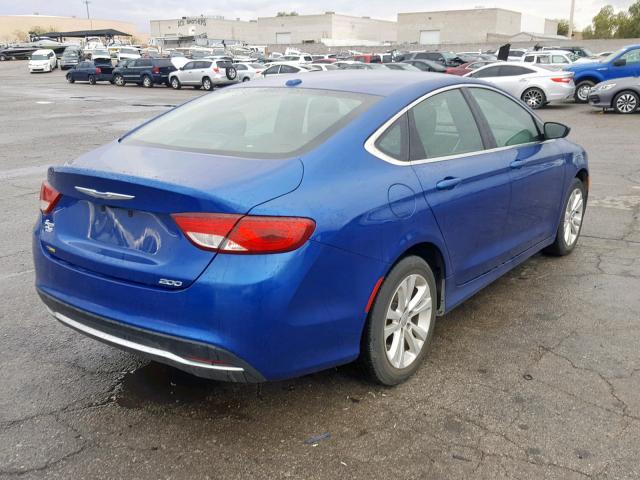 1C3CCCAB8FN723374 - 2015 CHRYSLER 200 LIMITE BLUE photo 4