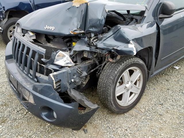 1J8FT47W48D691615 - 2008 JEEP COMPASS SP BLUE photo 9