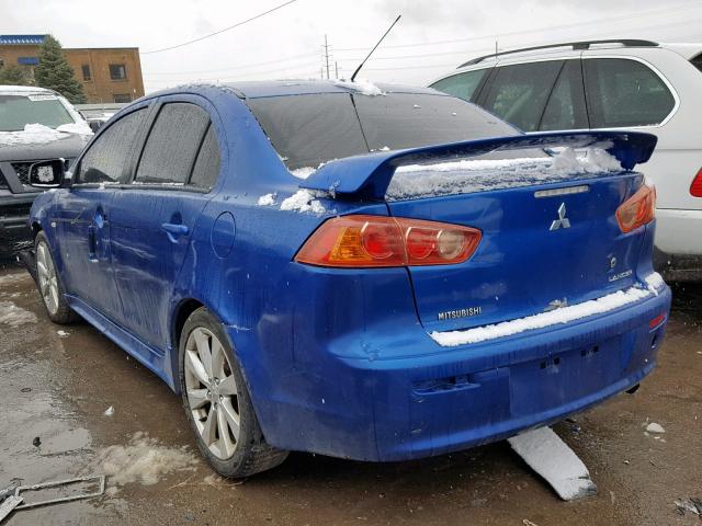 JA3AU86W49U006889 - 2009 MITSUBISHI LANCER GTS BLUE photo 3