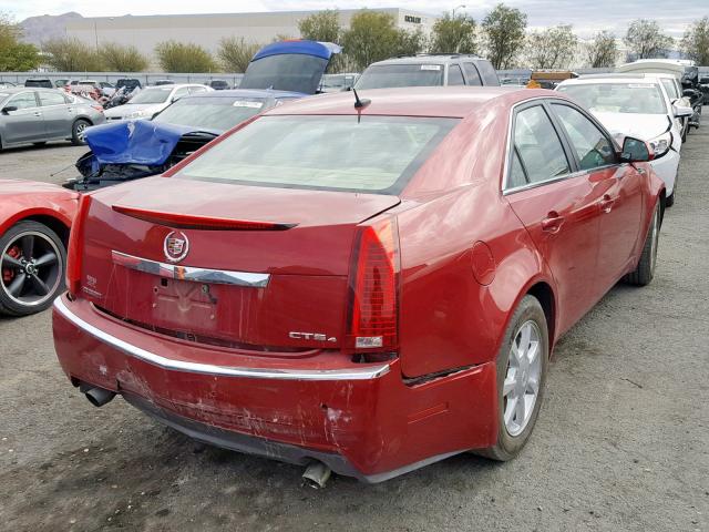 1G6DP57V280111823 - 2008 CADILLAC CTS HI FEA RED photo 4