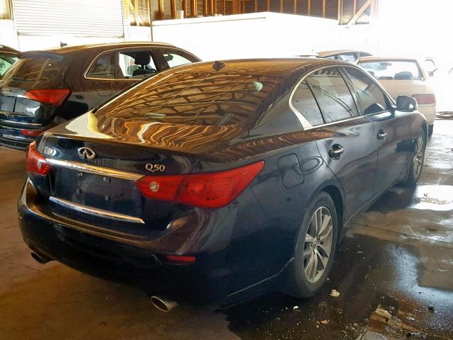 JN1BV7AP1EM682906 - 2014 INFINITI Q50 BASE BLACK photo 4