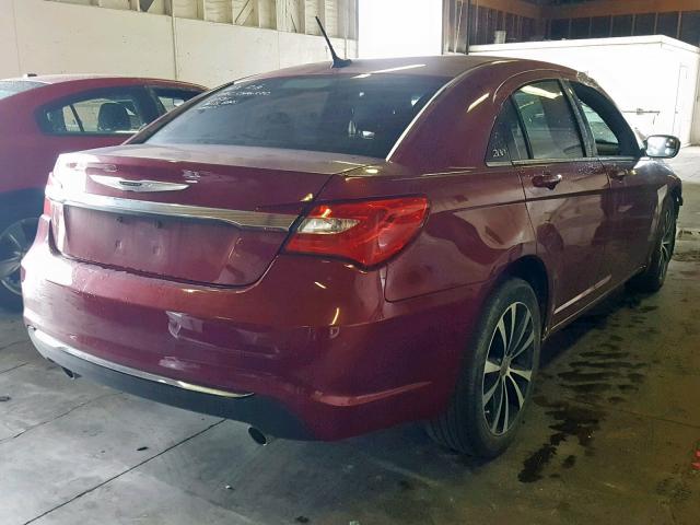 1C3CCBBG2CN303304 - 2012 CHRYSLER 200 TOURIN RED photo 4