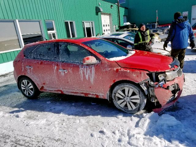 KNAFU5A28D5684281 - 2013 KIA FORTE EX RED photo 1