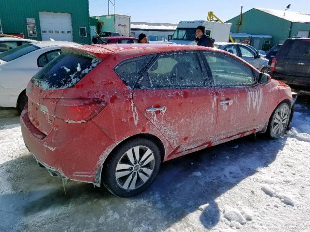 KNAFU5A28D5684281 - 2013 KIA FORTE EX RED photo 4