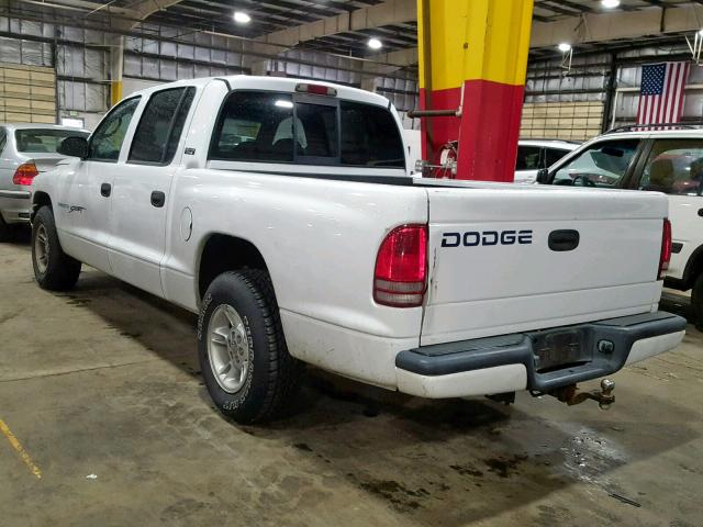 1B7GL2AX3YS681123 - 2000 DODGE DAKOTA QUA WHITE photo 3