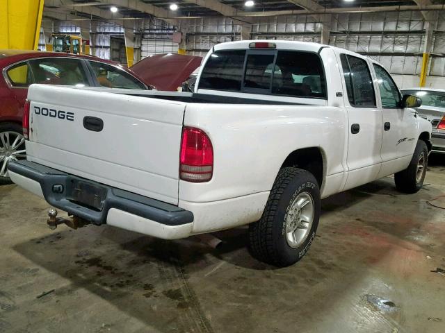 1B7GL2AX3YS681123 - 2000 DODGE DAKOTA QUA WHITE photo 4