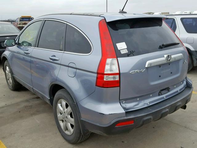 JHLRE38727C052169 - 2007 HONDA CR-V EXL BLUE photo 3