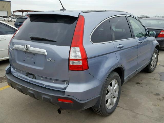 JHLRE38727C052169 - 2007 HONDA CR-V EXL BLUE photo 4