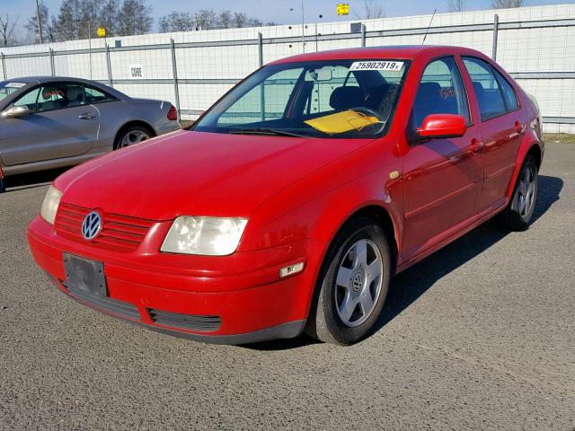 3VWSD29M31M072577 - 2001 VOLKSWAGEN JETTA GLS RED photo 2