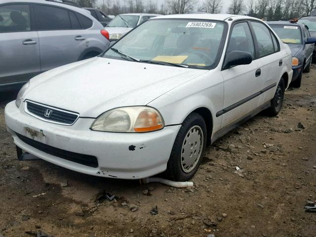 1HGEJ6520VL032454 - 1997 HONDA CIVIC DX WHITE photo 2