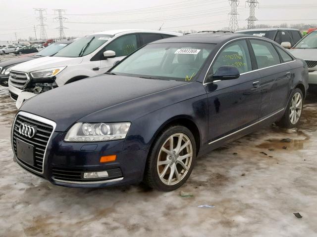 WAUSG74F89N037581 - 2009 AUDI A6 BLUE photo 2