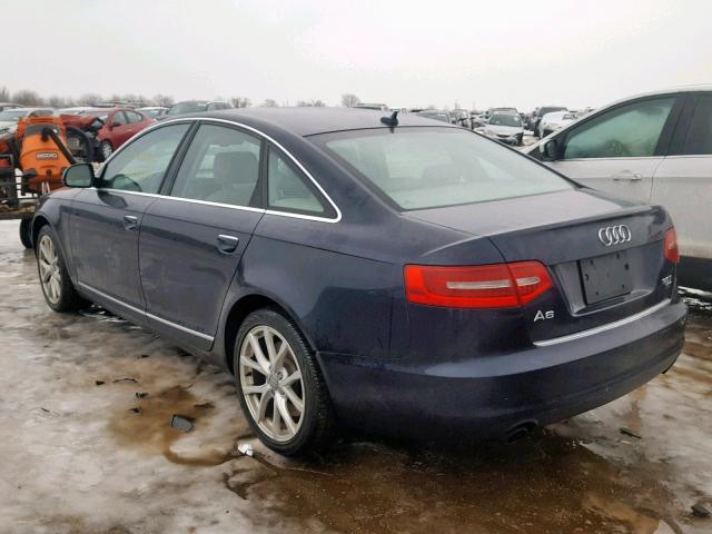 WAUSG74F89N037581 - 2009 AUDI A6 BLUE photo 3