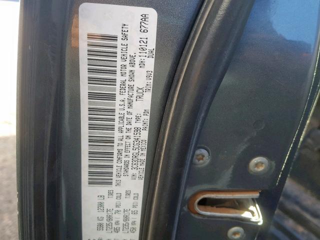 3C63DRGL5CG341598 - 2012 DODGE RAM 3500 S GRAY photo 10