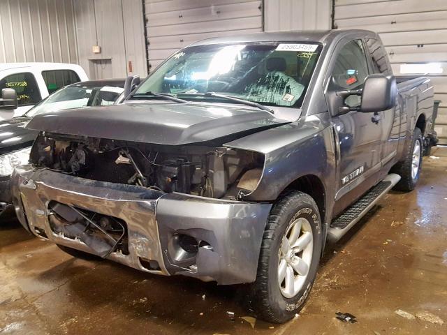 1N6BA06C38N332467 - 2008 NISSAN TITAN XE GRAY photo 2