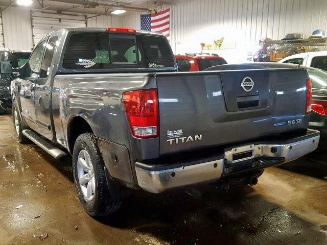 1N6BA06C38N332467 - 2008 NISSAN TITAN XE GRAY photo 3