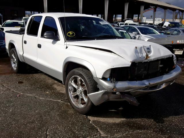 1D7HL48NX3S108044 - 2003 DODGE DAKOTA QUA WHITE photo 1