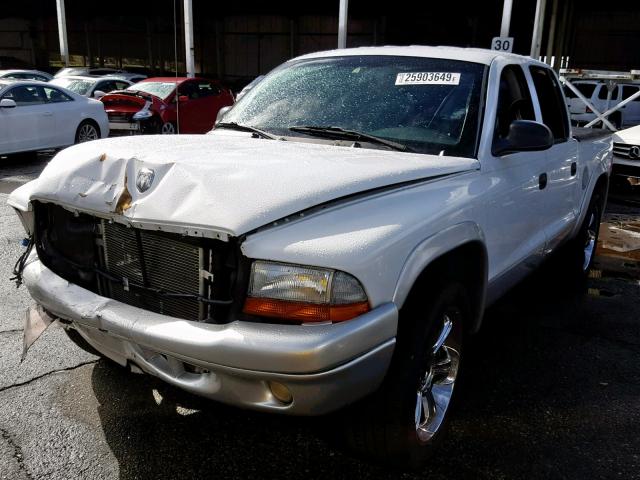 1D7HL48NX3S108044 - 2003 DODGE DAKOTA QUA WHITE photo 2