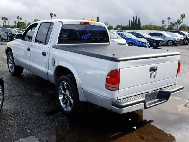 1D7HL48NX3S108044 - 2003 DODGE DAKOTA QUA WHITE photo 3