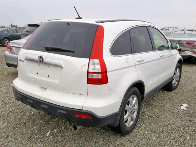 JHLRE38788C038763 - 2008 HONDA CR-V EXL WHITE photo 4