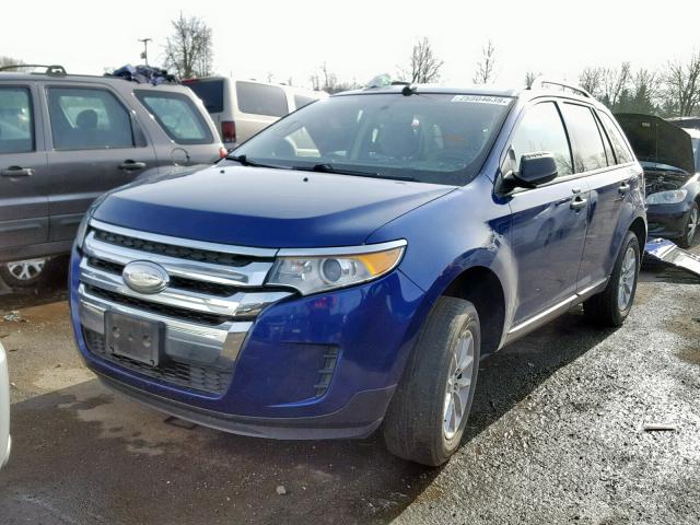 2FMDK3GC2DBA90958 - 2013 FORD EDGE SE BLUE photo 2