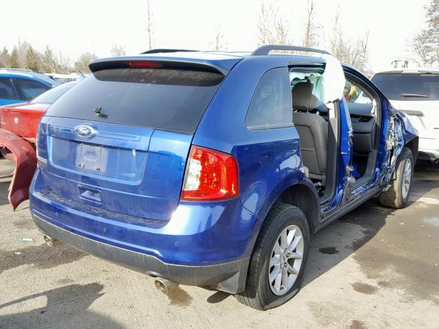 2FMDK3GC2DBA90958 - 2013 FORD EDGE SE BLUE photo 4