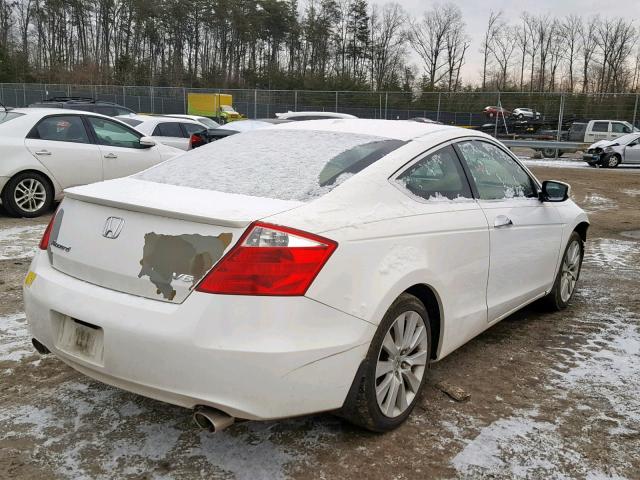 1HGCS21889A007231 - 2009 HONDA ACCORD EXL WHITE photo 4