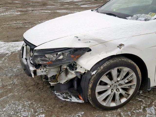 1HGCS21889A007231 - 2009 HONDA ACCORD EXL WHITE photo 9