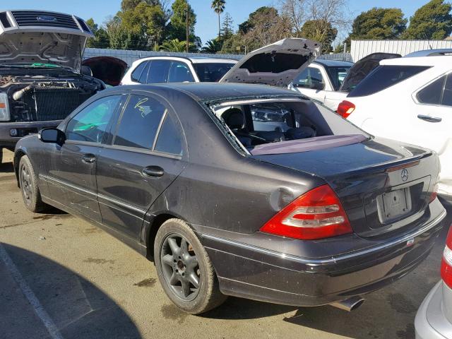 WDBRF40J44F493835 - 2004 MERCEDES-BENZ C 230K SPO BLACK photo 3