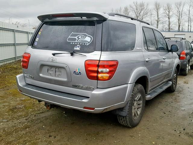 5TDBT48A83S154297 - 2003 TOYOTA SEQUOIA LI SILVER photo 4