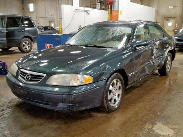 1YVGF22E525267815 - 2002 MAZDA 626 LX GREEN photo 2