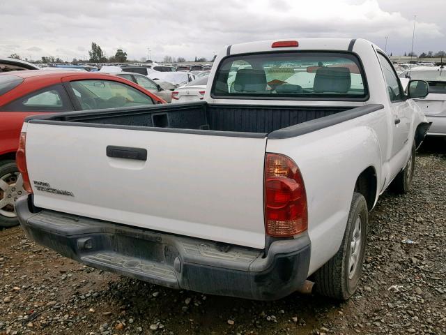 5TENX22NX7Z453896 - 2007 TOYOTA TACOMA WHITE photo 4