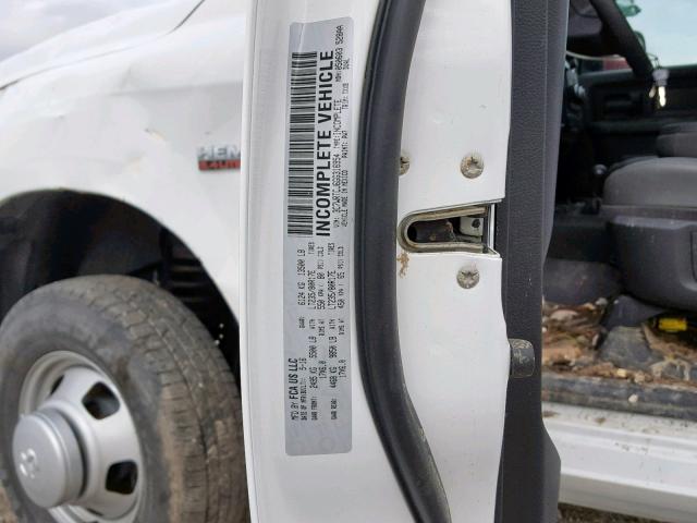 3C7WRTCJ6GG316954 - 2016 RAM 3500 WHITE photo 10