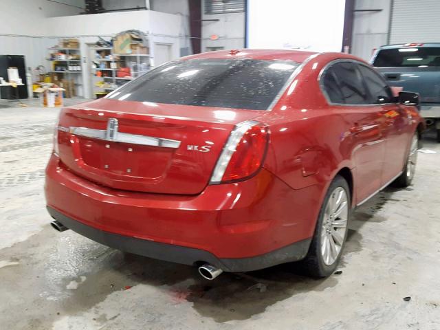 1LNHL9DR3BG609712 - 2011 LINCOLN MKS RED photo 4