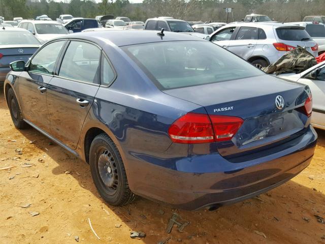 1VWAT7A31EC087312 - 2014 VOLKSWAGEN PASSAT S BLUE photo 3