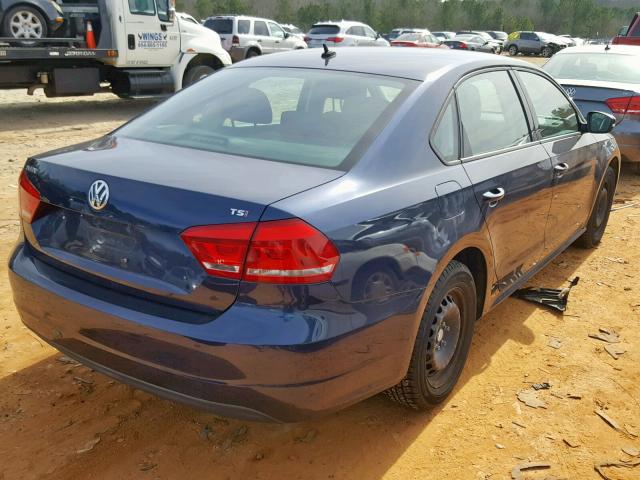 1VWAT7A31EC087312 - 2014 VOLKSWAGEN PASSAT S BLUE photo 4