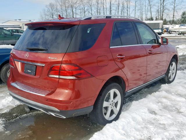 4JGDA5HBXHA914968 - 2017 MERCEDES-BENZ GLE 350 4M BURGUNDY photo 4