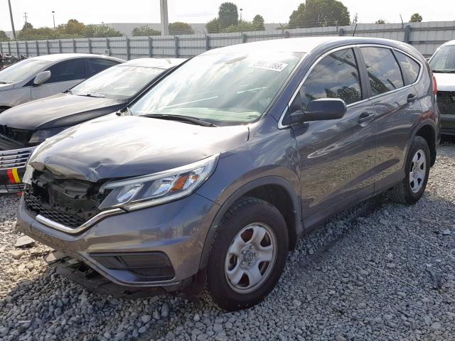 3CZRM3H3XFG712574 - 2015 HONDA CR-V LX GRAY photo 2