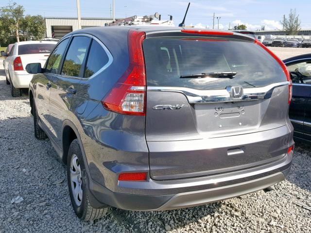 3CZRM3H3XFG712574 - 2015 HONDA CR-V LX GRAY photo 3