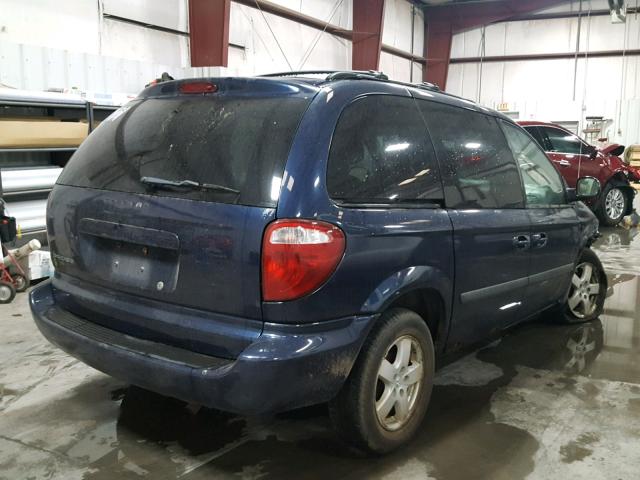 1D4GP25R66B672254 - 2006 DODGE CARAVAN SE BLUE photo 4