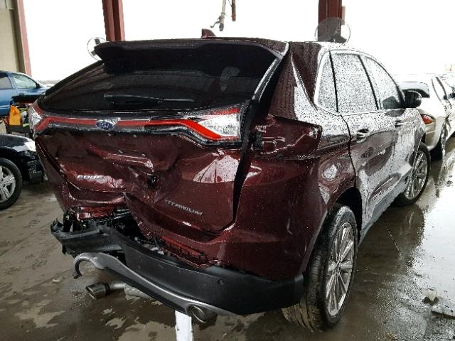 2FMPK3K8XHBB79375 - 2017 FORD EDGE TITAN MAROON photo 4