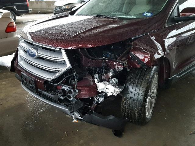 2FMPK3K8XHBB79375 - 2017 FORD EDGE TITAN MAROON photo 9