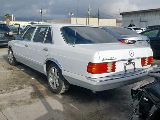 WDBCA35E8MA584307 - 1991 MERCEDES-BENZ 420 SEL WHITE photo 3