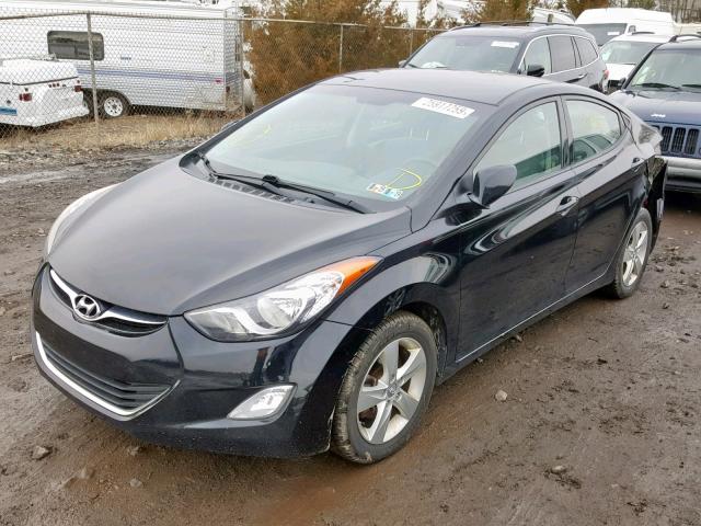 KMHDH4AE4DU716549 - 2013 HYUNDAI ELANTRA GL BLACK photo 2