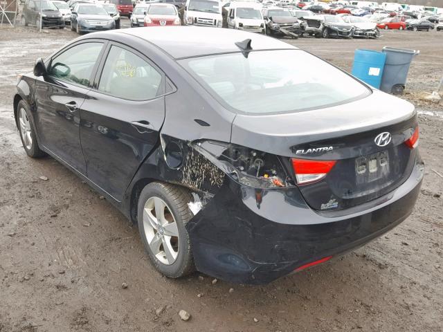 KMHDH4AE4DU716549 - 2013 HYUNDAI ELANTRA GL BLACK photo 3