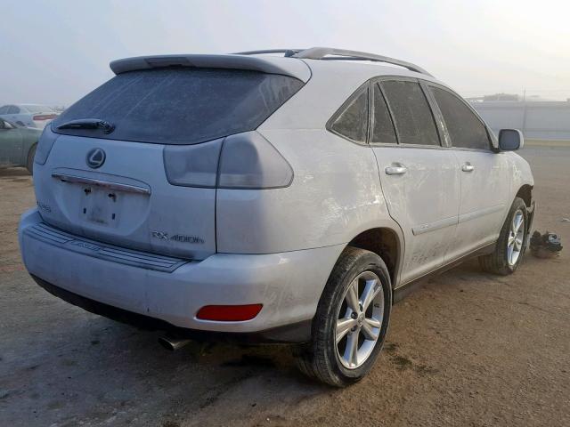 JTJHW31U982067309 - 2008 LEXUS RX 400H SILVER photo 4